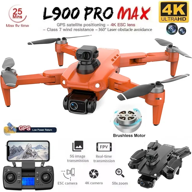 L900 Pro MAX GPS Drone 4K Prof - Rc Helicopter Case recension och pris