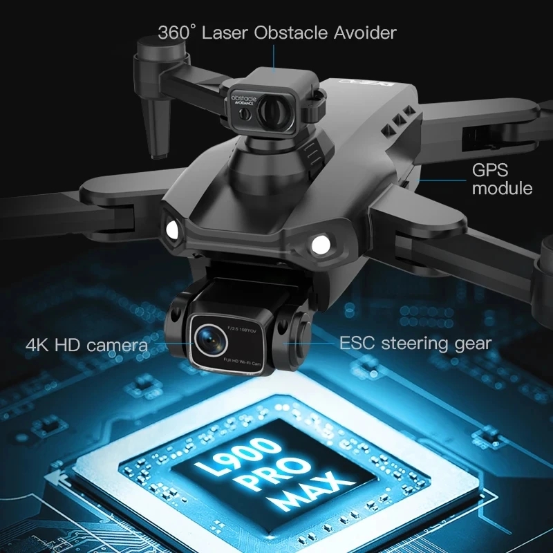 L900 Pro MAX GPS Drone 4K Prof - Rc Helicopter Case recension och pris