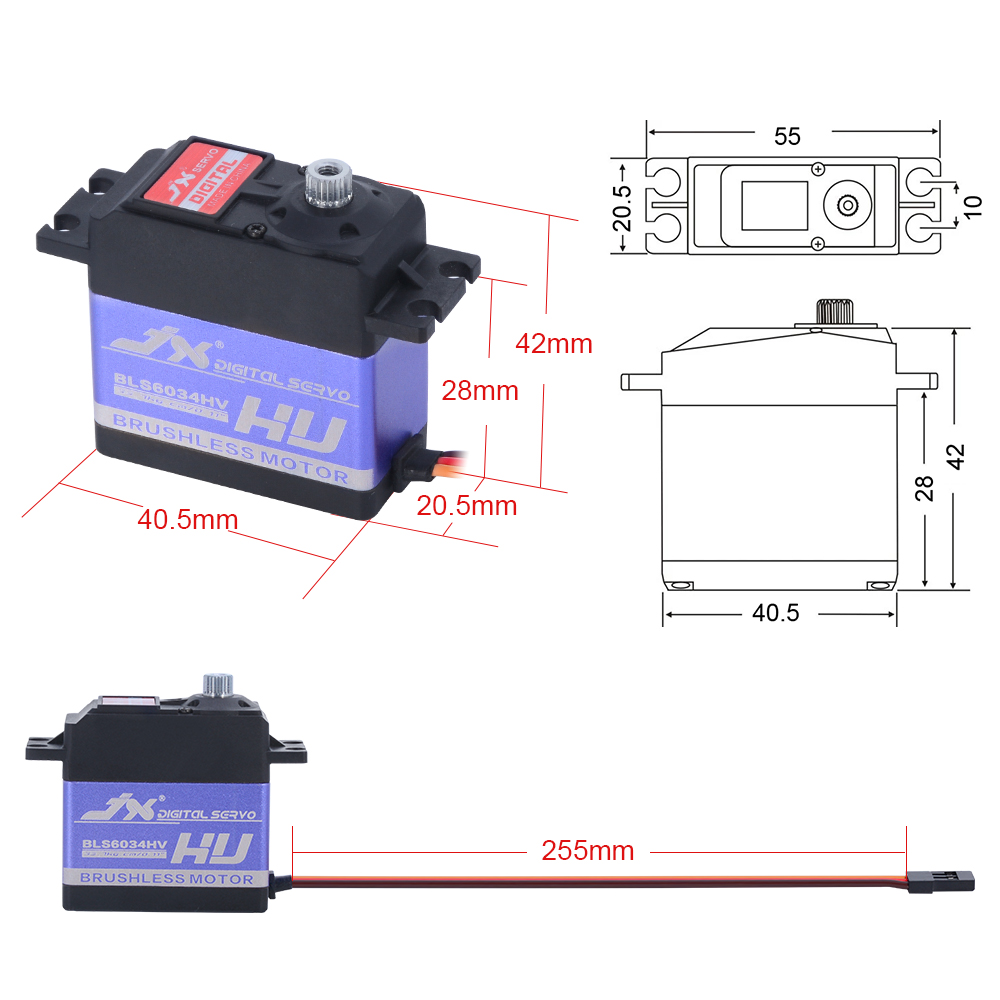 JX BLS6034HV 60g 33kg Brushles - Rc Helicopter Servo recension och pris