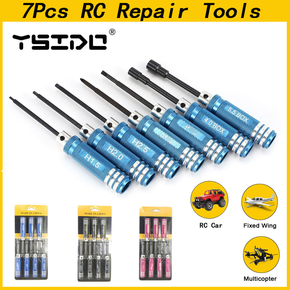 YSIDO 7Pcs 1.5 2.0 2.5mm Hex S - Rc Helicopter Tool Kit recension och pris